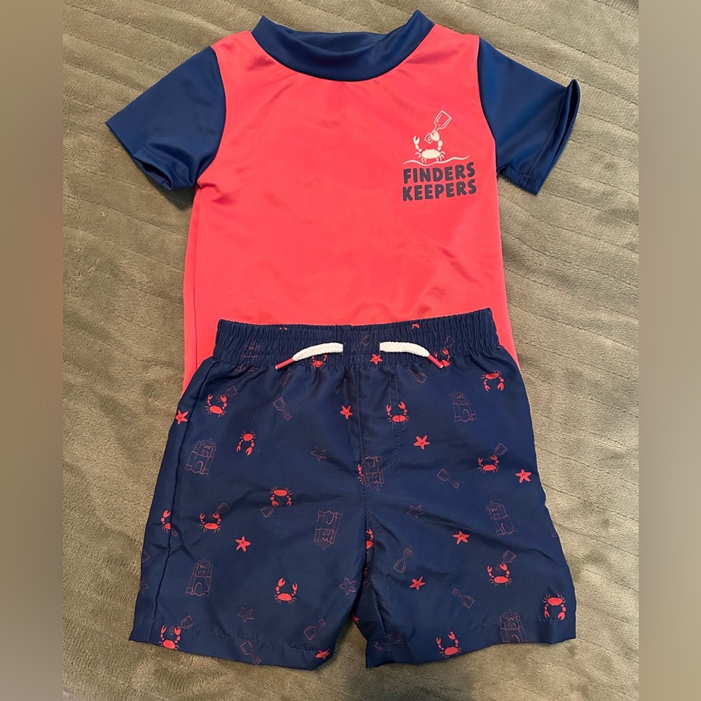 Wonderluxe Toddler Bathing Suit with Rash Guard - Picture 1 of 7